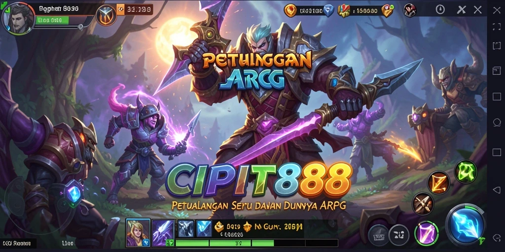 Tangkapan layar menampilkan aksi seru dalam pertempuran ARPG.