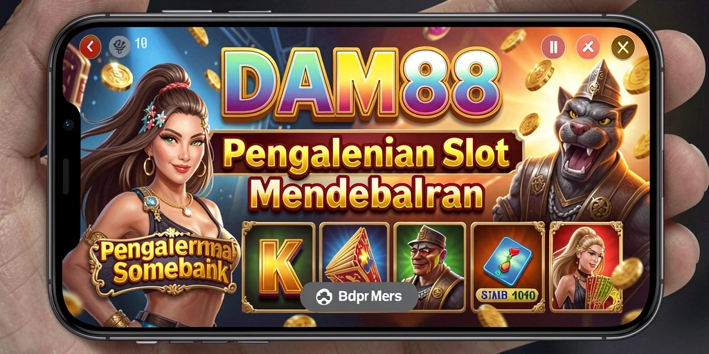 Tampilan gameplay seru dalam game Slot DAM88 yang penuh warna.