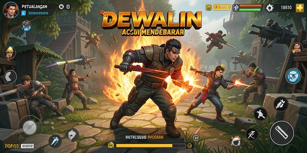 Tampilan gameplay DEWALIN dengan aksi mendebarkan yang seru.