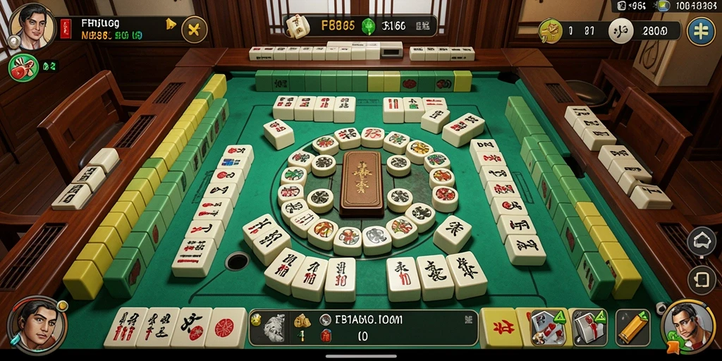 Tampilan seru dari gameplay Mahjong FB168 yang mengasyikkan.