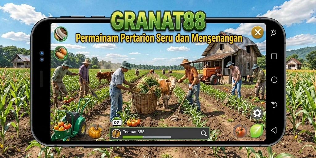 Tampilan gameplay seru bertani di GRANAT88.