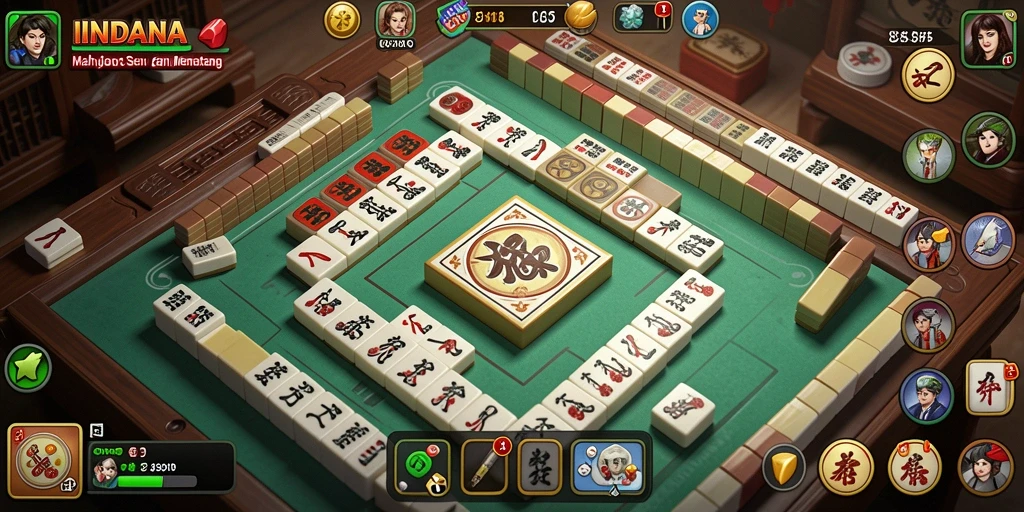 Tampilan gameplay INDAAA dengan level Mahjong yang menarik.