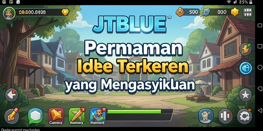 Tangkapan layar utama JTBLUE menampilkan gameplay Idle yang seru.