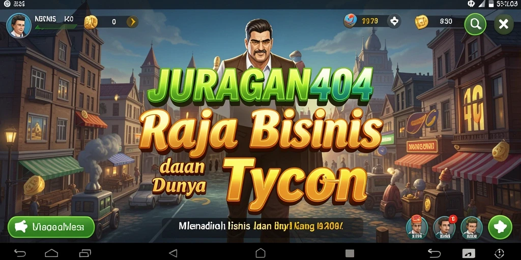 Tangkapan layar menampilkan momen seru dalam JURAGAN404 saat mengelola bisnis.