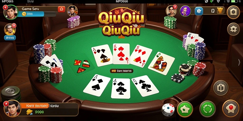 Tampilan gameplay MPO666 yang menegangkan saat bermain QiuQiu.