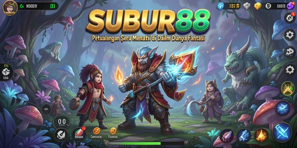 Tampilan gameplay SUBUR88 dengan aksi petualangan yang menegangkan.