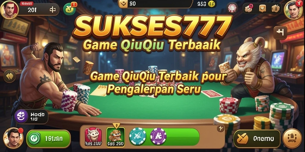 Tampilan menarik dari gameplay QiuQiu di SUKSES777.